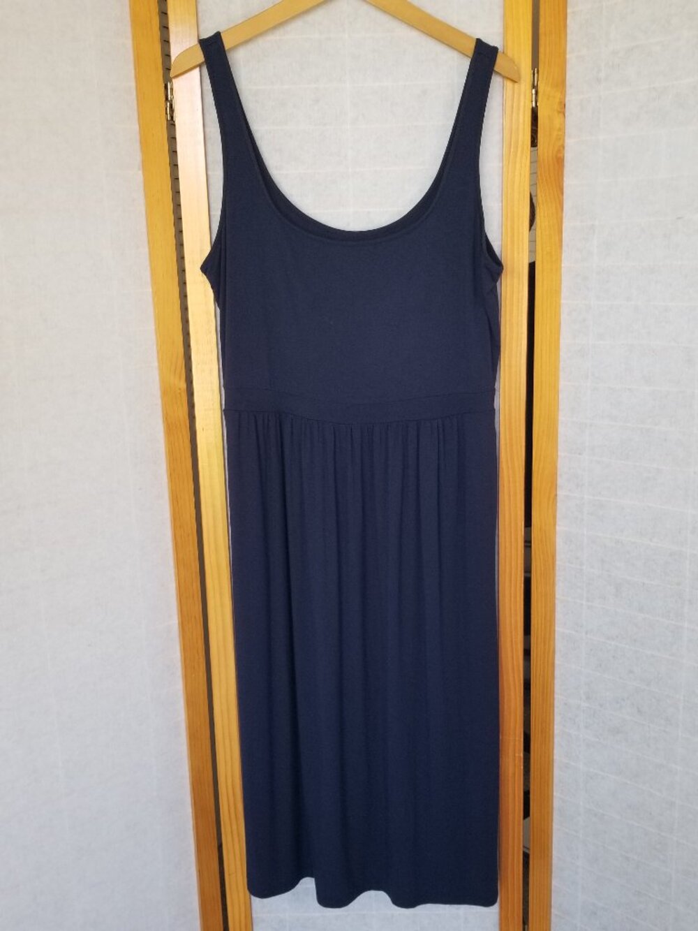 Daily Ritual Navy Blue Jersey Tank Dress Sleeveless Relaxed Scoop Neck Large